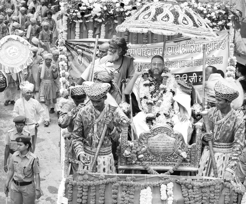 Peshwai of Anand Akhara in Nasihk Kumbh at Trimbakeshwar, Nashik district, Maharashtra